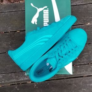 Teal Suede Puma Sneakers